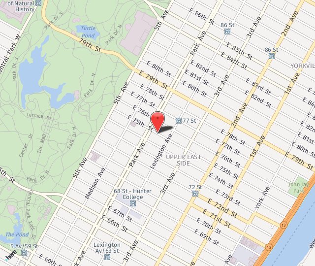 Location Map: 103 East 75th Street New York City, NY 10021